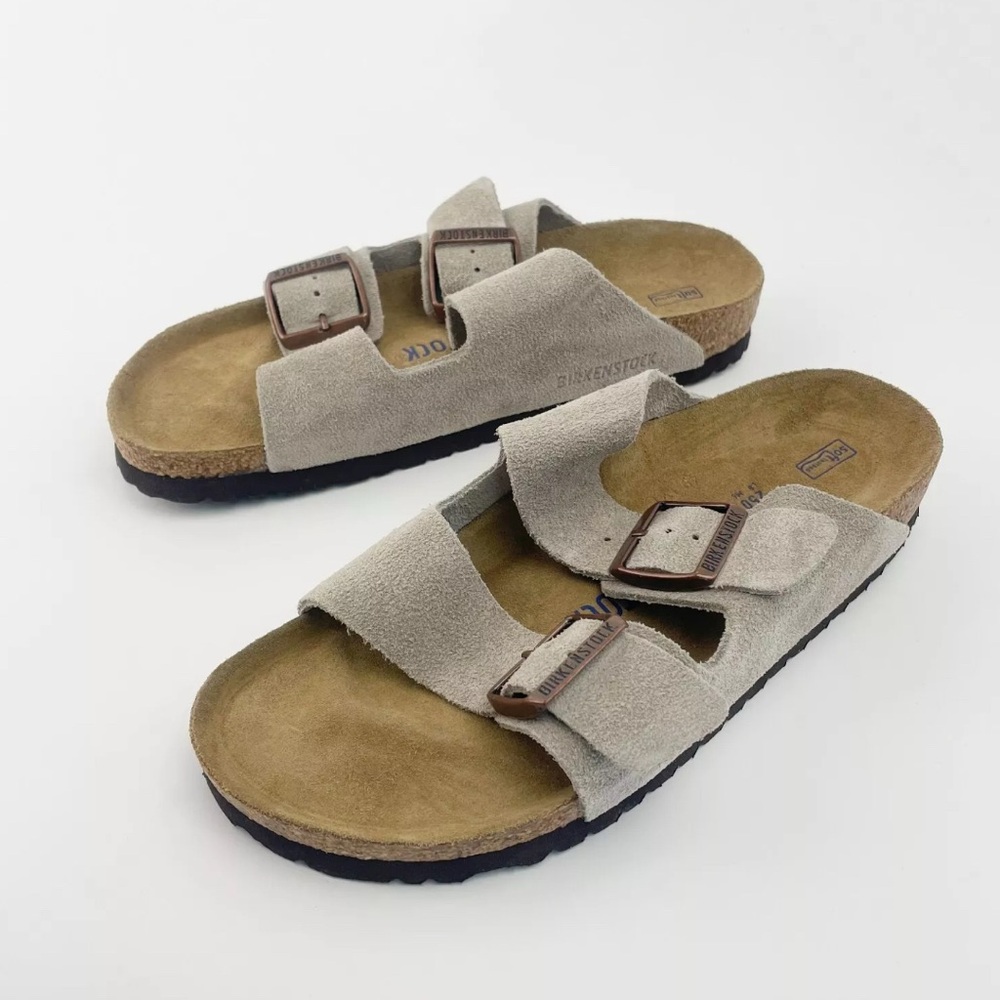 Birkenstock Arizona, suede, soft footbed EU 39 narrow. US 8 narrow.  New
